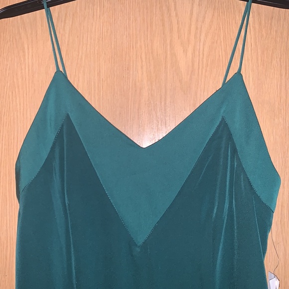 Forest Green V-neck Jumpsuit - Picture 3 of 7